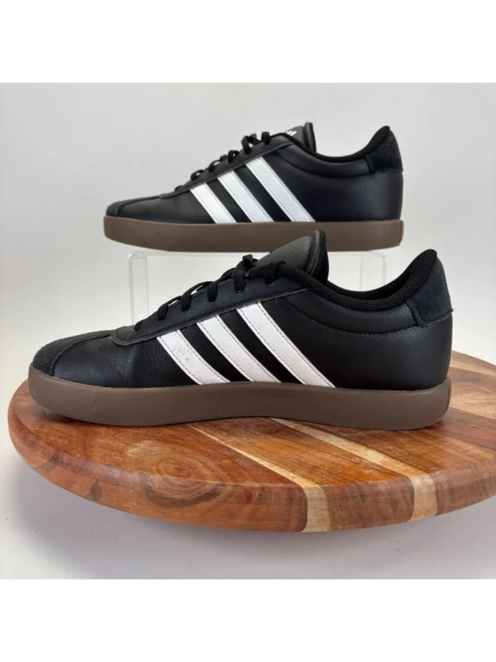 Adidas VL Court 3.0 K Shoes Core Black Cloud White Gum IE3630 Mens Size 7